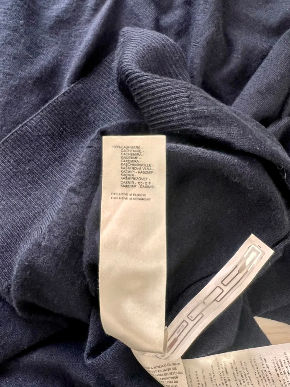 Falconeri 100% Cashmere Sweater Navy Lightweight Knit Size L Italian Classic
